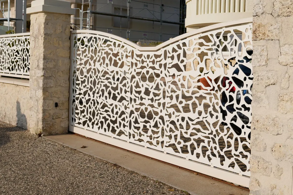 Concrete Fence with Iron